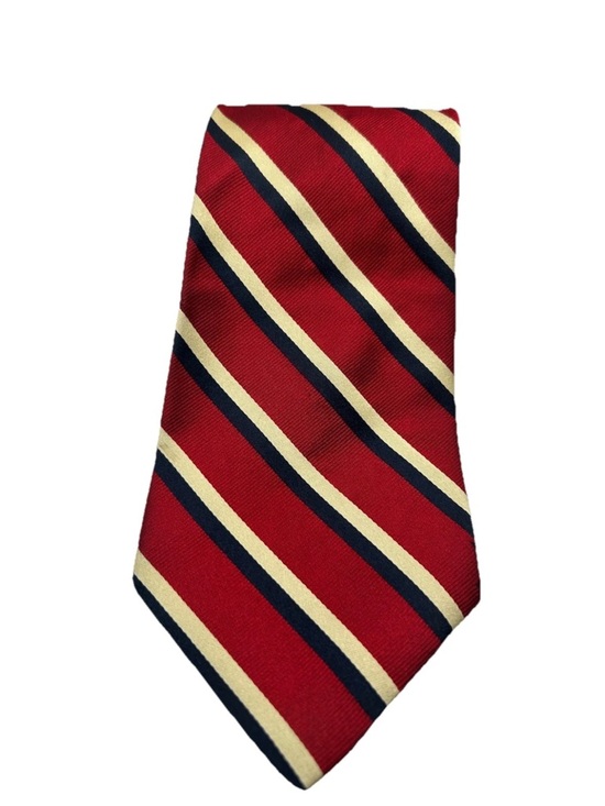 Lord & Taylor Other - Lord & Taylor Red Striped Tie with Navy and Cream
